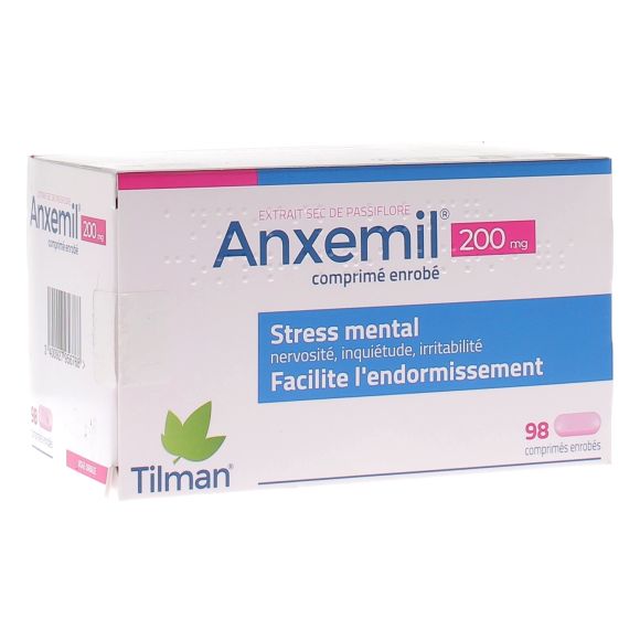 Anxemil 200mg stress mental - bo&icirc;te de 98 comprim&eacute;s enrob&eacute;s