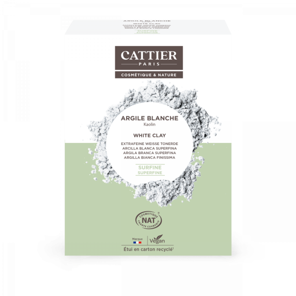 Argile BLANCHE Surfine Cattier - bo&icirc;te de 200 g