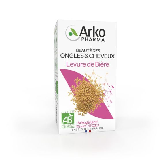 Arkog&eacute;lules levure de bi&egrave;re bio Arkopharma - bo&icirc;te de 45 g&eacute;lules