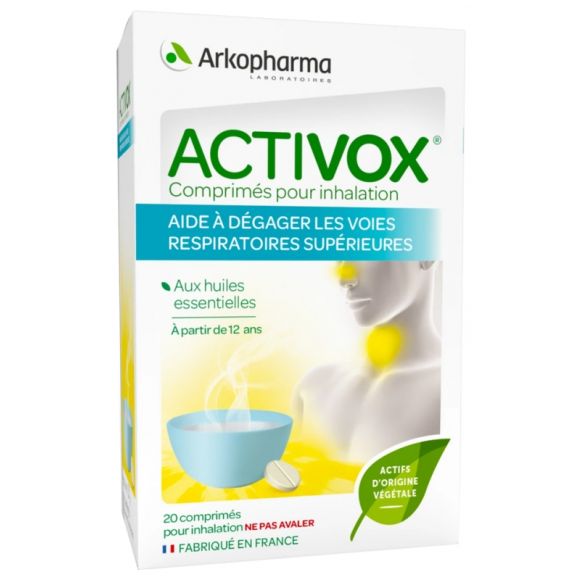 Activox comprim&eacute;s pour inhalation Arkopharma - bo&icirc;te de 20 comprim&eacute;s
