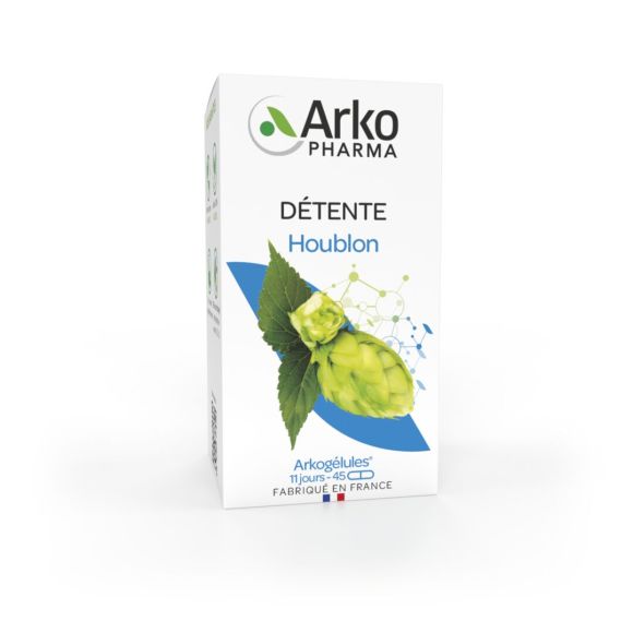 Arkog&eacute;lules Houblon Arkopharma - boite de 45 g&eacute;lules