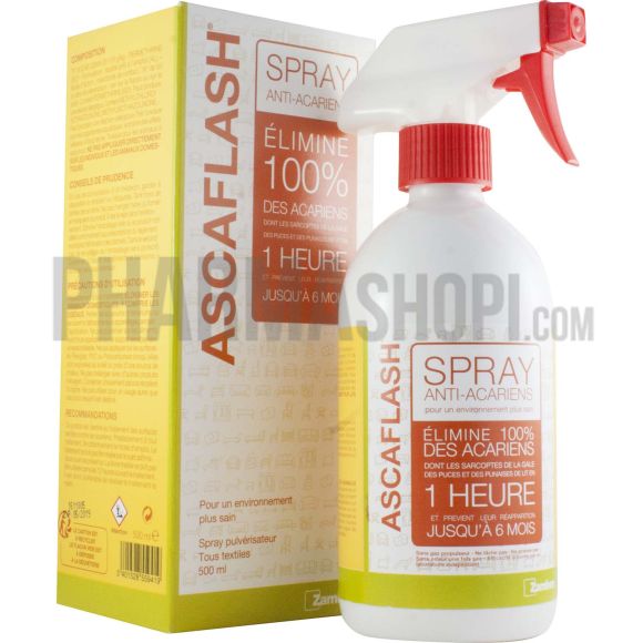 Ascaflash spray anti-acariens Zambon - spray pulv&eacute;risateur 500 ml