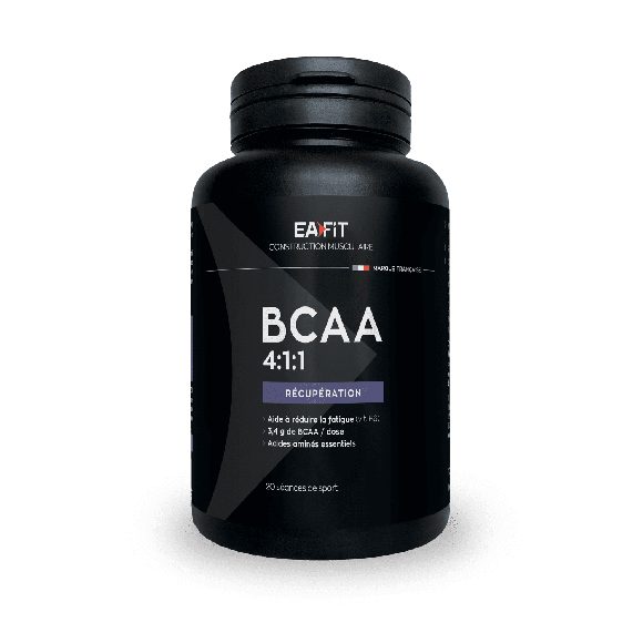 B.C.A.A. r&eacute;cup&eacute;ration EaFit construction musculaire - boite de 120 g&eacute;lules