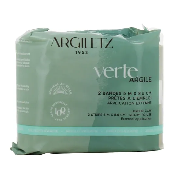 Bande argile verte pr&ecirc;te &agrave; l'emploi Argiletz - 2 bandes de 5m x 8,5cm