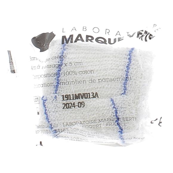 Bande de cr&ecirc;pe Marque Verte - bande de 4m x 5cm