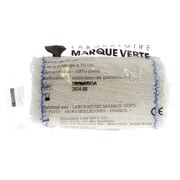 Bande de cr&ecirc;pe Marque Verte - bande de taille 4m x 10cm