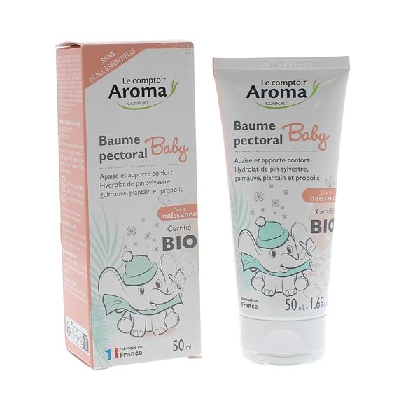 Baume pectoral baby bio Le Comptoir Aroma - baume de 50 ml