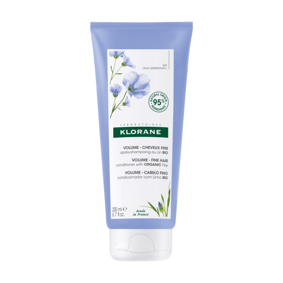 Baume apr&egrave;s-shampooing au lin bio Klorane - tube de 200ml