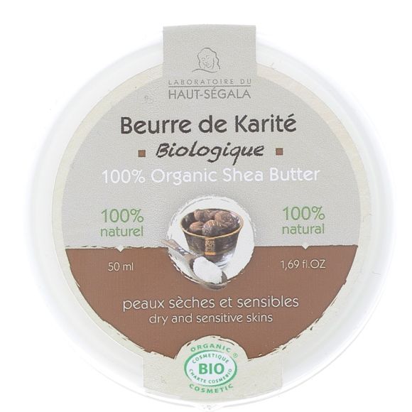 Beurre de Karit&eacute; Bio peaux s&egrave;ches et sensibles Laboratoire Haut-S&eacute;gala - pot de 50 ml