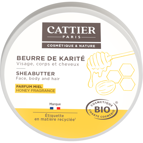 Beurre de Karit&eacute; parfum miel bio Cattier - pot 100 g