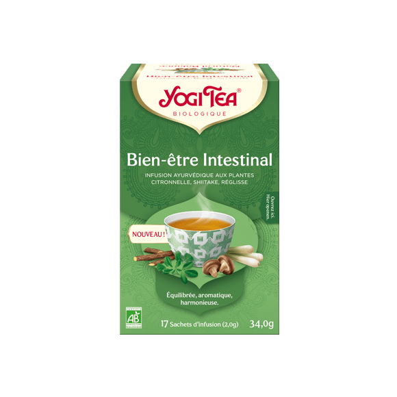 Bien-&ecirc;tre intestinal bio Yogi Tea - boite de 17 sachets