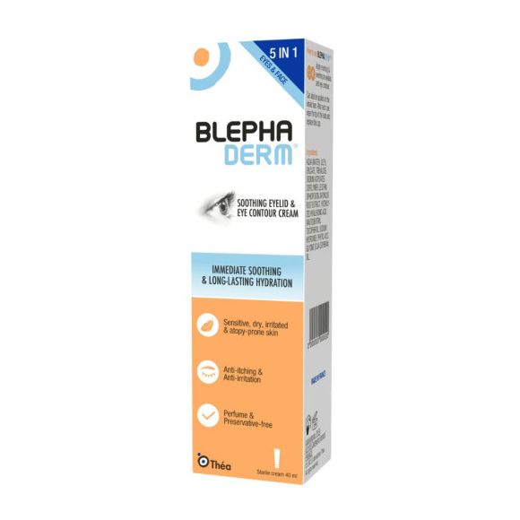 BlephaDerm cr&egrave;me apaisante paupi&egrave;res et contour des yeux Th&eacute;a - tube de 40ml