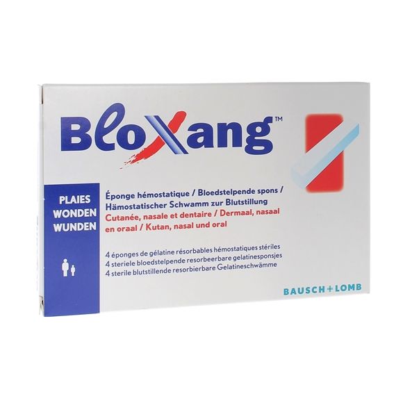 Bloxang Eponges h&eacute;mostatiques Bausch et Lomb - bo&icirc;te de 4 &eacute;ponges