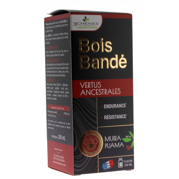 Bois band&eacute; vitalit&eacute; & puissance Les 3 Ch&ecirc;nes - flacon de 200 ml