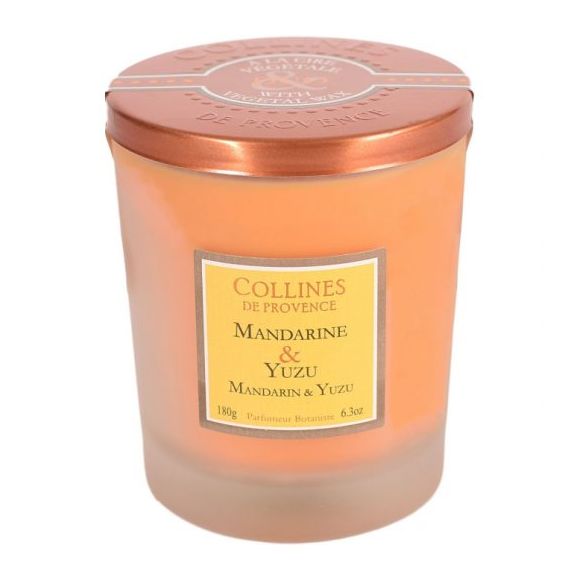 Bougie parfum&eacute;e Mandarine & Yuzu Collines de Provence - bougie de 180g