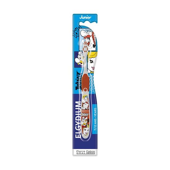 Brosse &agrave; dents 7-12 ans junior ast&eacute;rix Elgydium - une brosse &agrave; dents