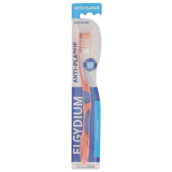 Brosse &agrave; dents medium anti-plaque Elgydium - une brosse &agrave; dents