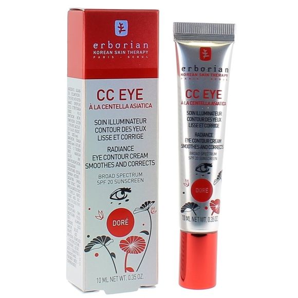 CC Eye soin illuminateur contour des yeux Erborian - Teinte : Dor&eacute; - tube de 10 ml