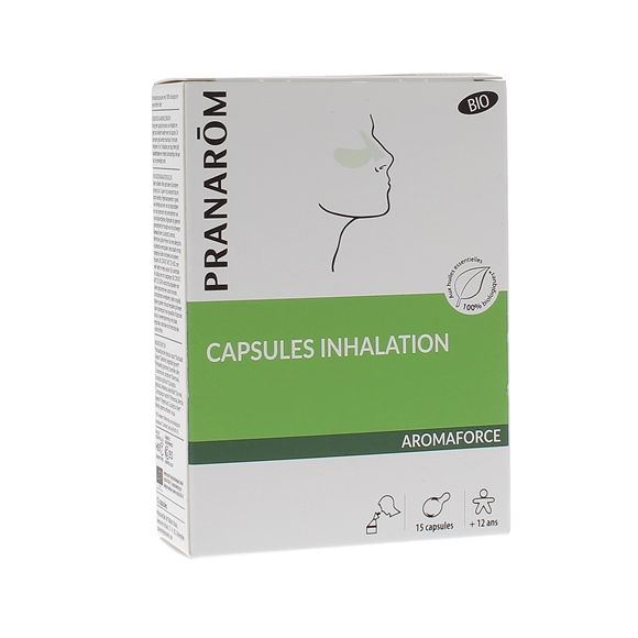 Aromaforce Capsules Inhalation bio Pranar&ocirc;m - bo&icirc;te de 15 mono-doses