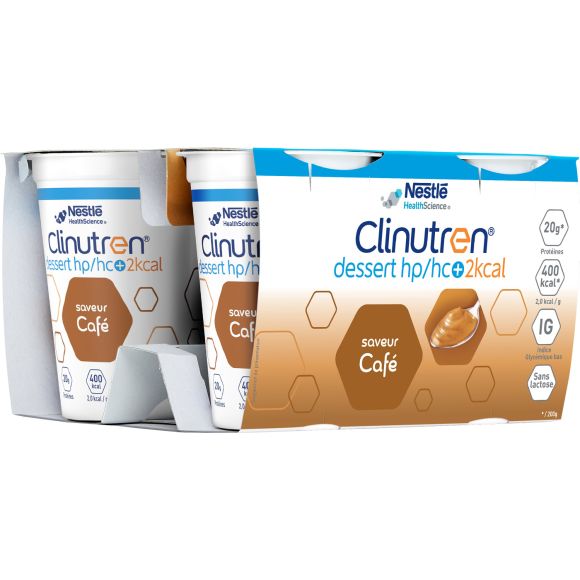 Clinutren saveur caf&eacute; HP/HC + Nestl&eacute; - lot de 4x200g