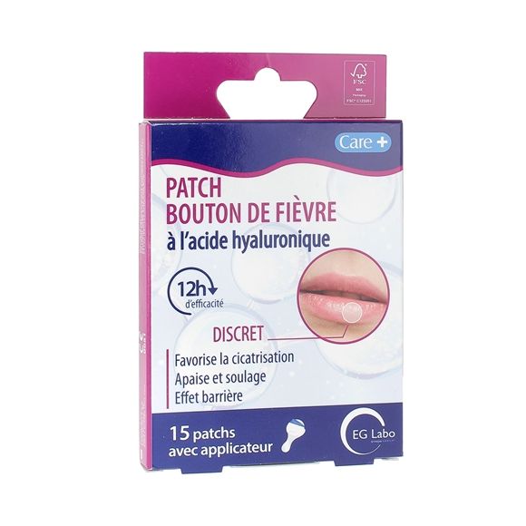 Care+ Patch boutons de fi&egrave;vre EG Labo - bo&icirc;te de 15 patchs