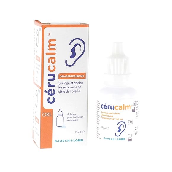 Cerucalm Solution auriculaire d&eacute;mangeaisons Bausch Lomb - flacon de 15ml