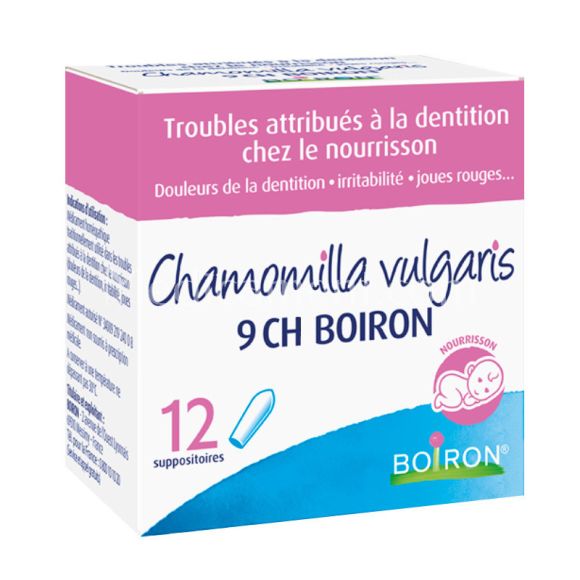 Chamomilla vulgaris 9CH Boiron - bo&icirc;te de 12 suppositoires