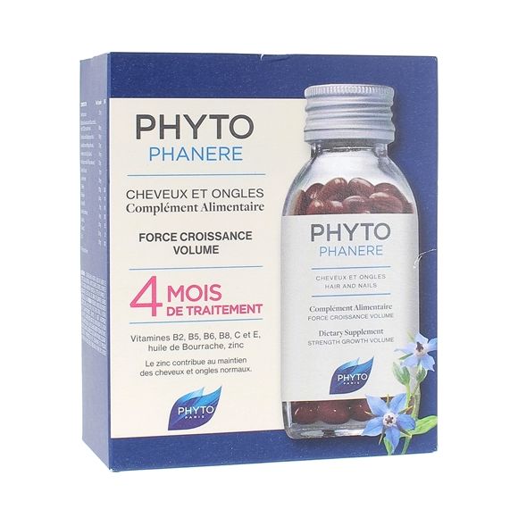 Phytophan&egrave;re Cheveux et Ongles Phyto - lot de 2x120 capsules