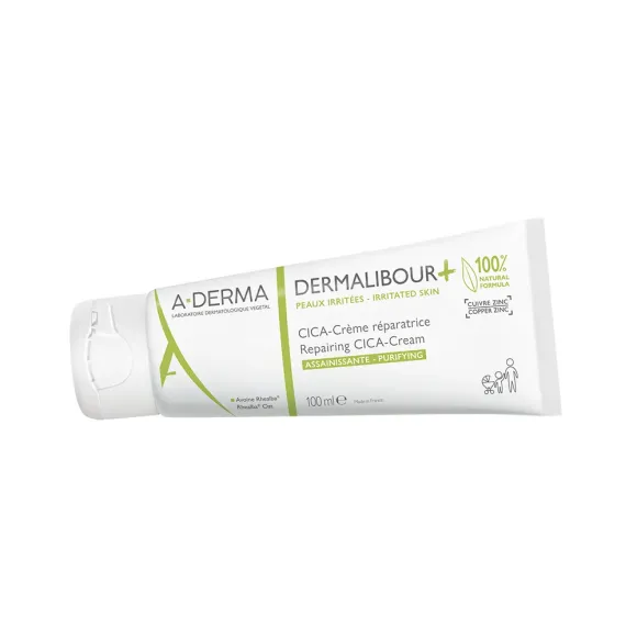 Cica-cr&egrave;me r&eacute;paratrice assainissante Dermalibour+ A-derma - tube de 100 ml