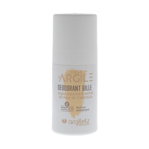 Coeur d'argile d&eacute;odorant bille Argiletz - roll-on de 50 ml
