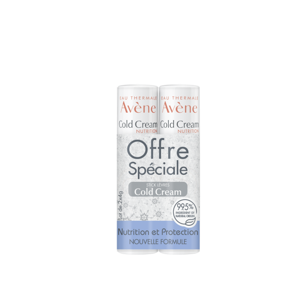 Cold Cream stick l&egrave;vres nourrissant Av&egrave;ne - 2 sticks l&egrave;vres