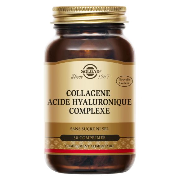Collagene Acide Hyaluronique Complexe Solgar - bo&icirc;te de 30 comprim&eacute;s
