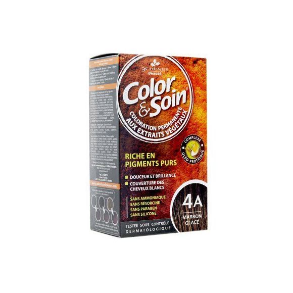 Color & soin coloration permanente marron glac&eacute; 4A Les 3 ch&ecirc;nes - 1 kit