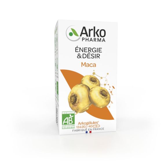 Arkog&eacute;lules Maca bio Arkopharma - boite de 40 g&eacute;lules
