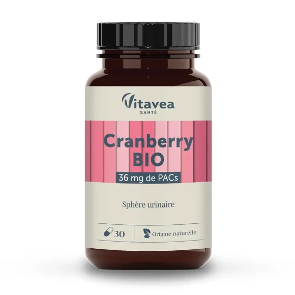 Cranberry bio Vitavea - pot de 30 g&eacute;lules