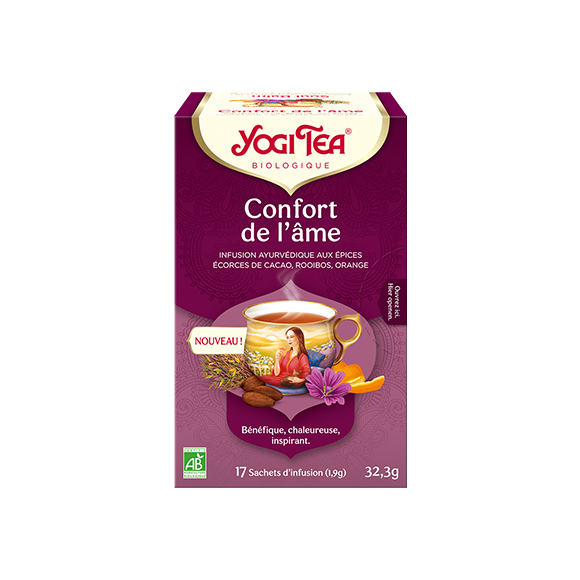Confort de l'&acirc;me infusion bio Yogi Tea - boite de 17 sachets