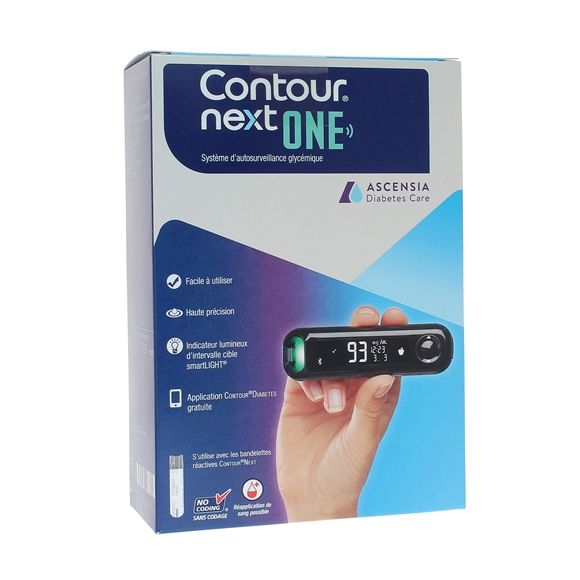 Contour Next One Syst&egrave;me d'auto surveillance glyc&eacute;mique Ascensia Diabetes Care - un kit