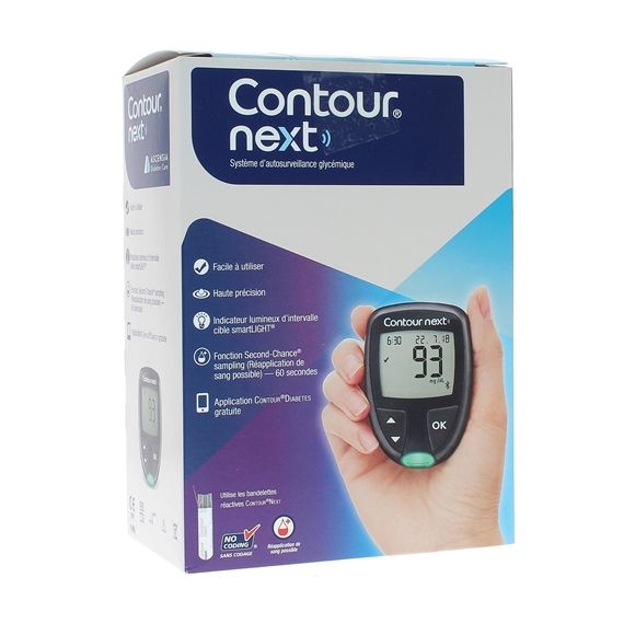 Contour Next Syst&egrave;me d'autosurveillance glyc&eacute;mique Ascensia Diabetes Care - un kit