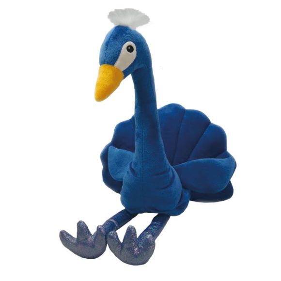 Cozy peluche bouillotte Paon Soframar - 1 peluche de 27 cm
