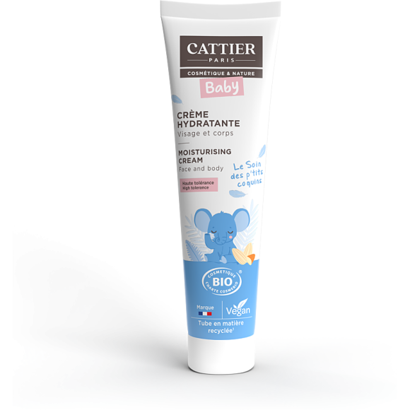 Cr&egrave;me hydratante b&eacute;b&eacute; bio Cattier - tube de 75 ml