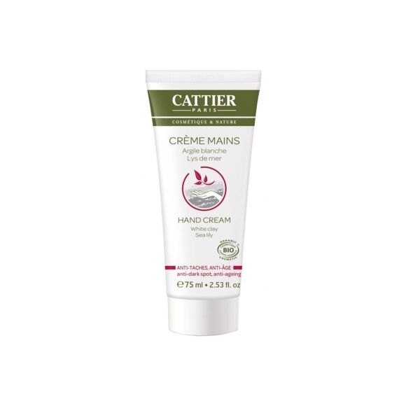 Cr&egrave;me mains anti-t&acirc;ches anti-&acirc;ge BIO Cattier - tube de 75 ml