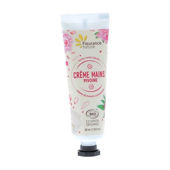 Cr&egrave;me mains pivoine bio Fleurance nature - tube de 30 ml