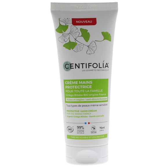 Cr&egrave;me mains protectrice bio Centifolia - tube de 75 ml