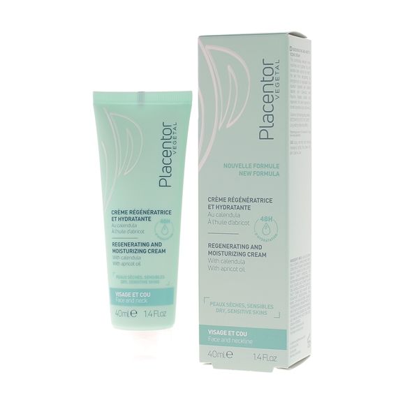 Cr&egrave;me r&eacute;g&eacute;n&eacute;ratrice et hydratante Placentor v&eacute;g&eacute;tal - tube de 40 ml