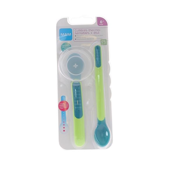 Cuill&egrave;res thermosensibles 6 mois + Mam - 2 cuill&egrave;res + &eacute;tui