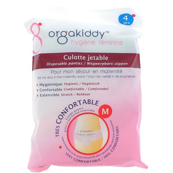 Culotte jetable taille M Orgakiddy - sachet de 4 unit&eacute;s