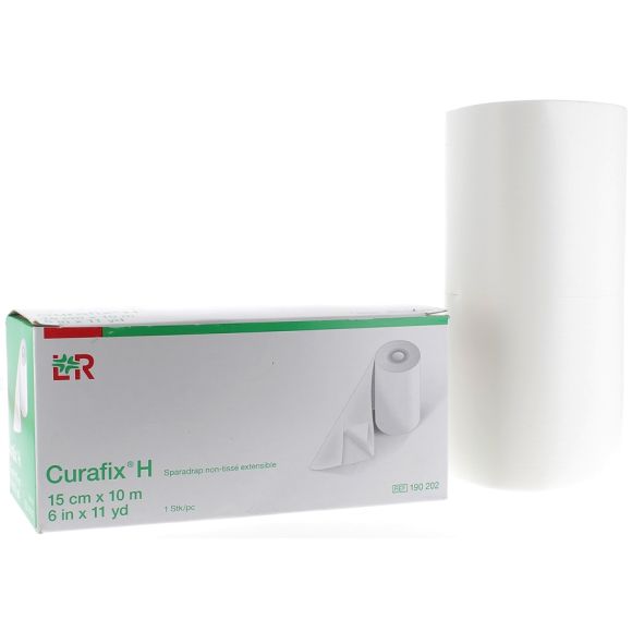 Curafix H Sparadrap non tiss&eacute; extensible d&eacute;coupable 15cmx10m Lohmann & Rauscher - une bande