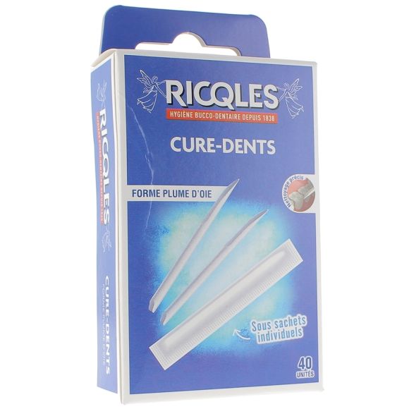 Cure-dents forme plus d'oie Ricqles - 40 unit&eacute;s