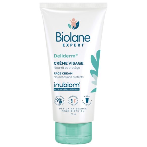 Deliderm Cr&egrave;me visage hydratante Biolane Expert - tube de 50 ml