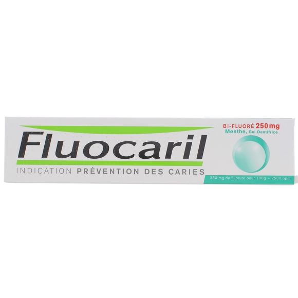 Gel dentifrice Bi-Fluor&eacute; 250 mg Fluocaril - tube de 125 ml